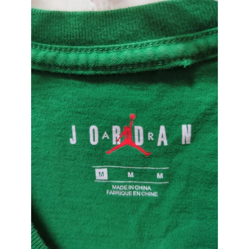 Air Jordan‎ Men's t-shirt M Medium Green Yellow 23 on back